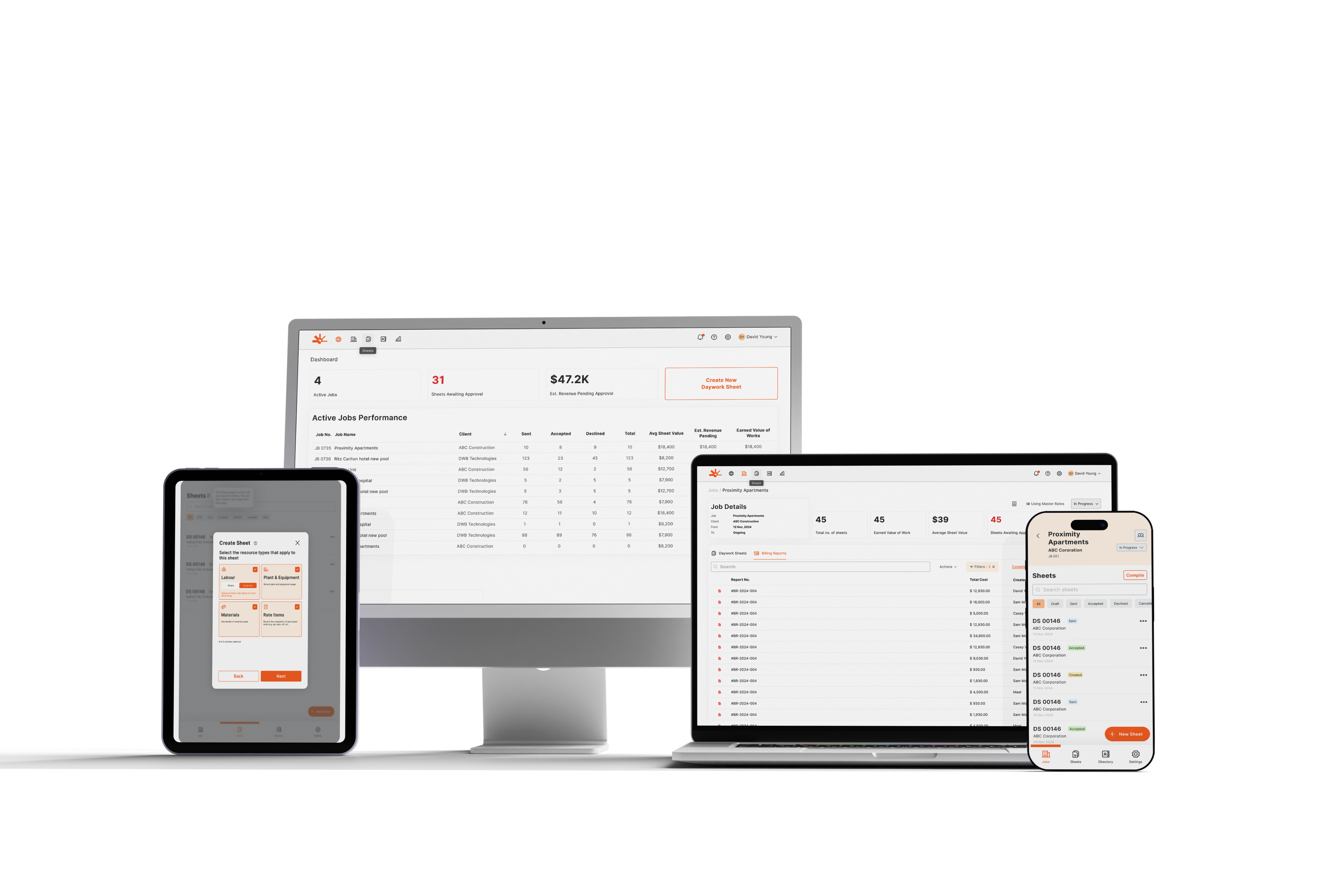 Dayworkbook on multiple devices