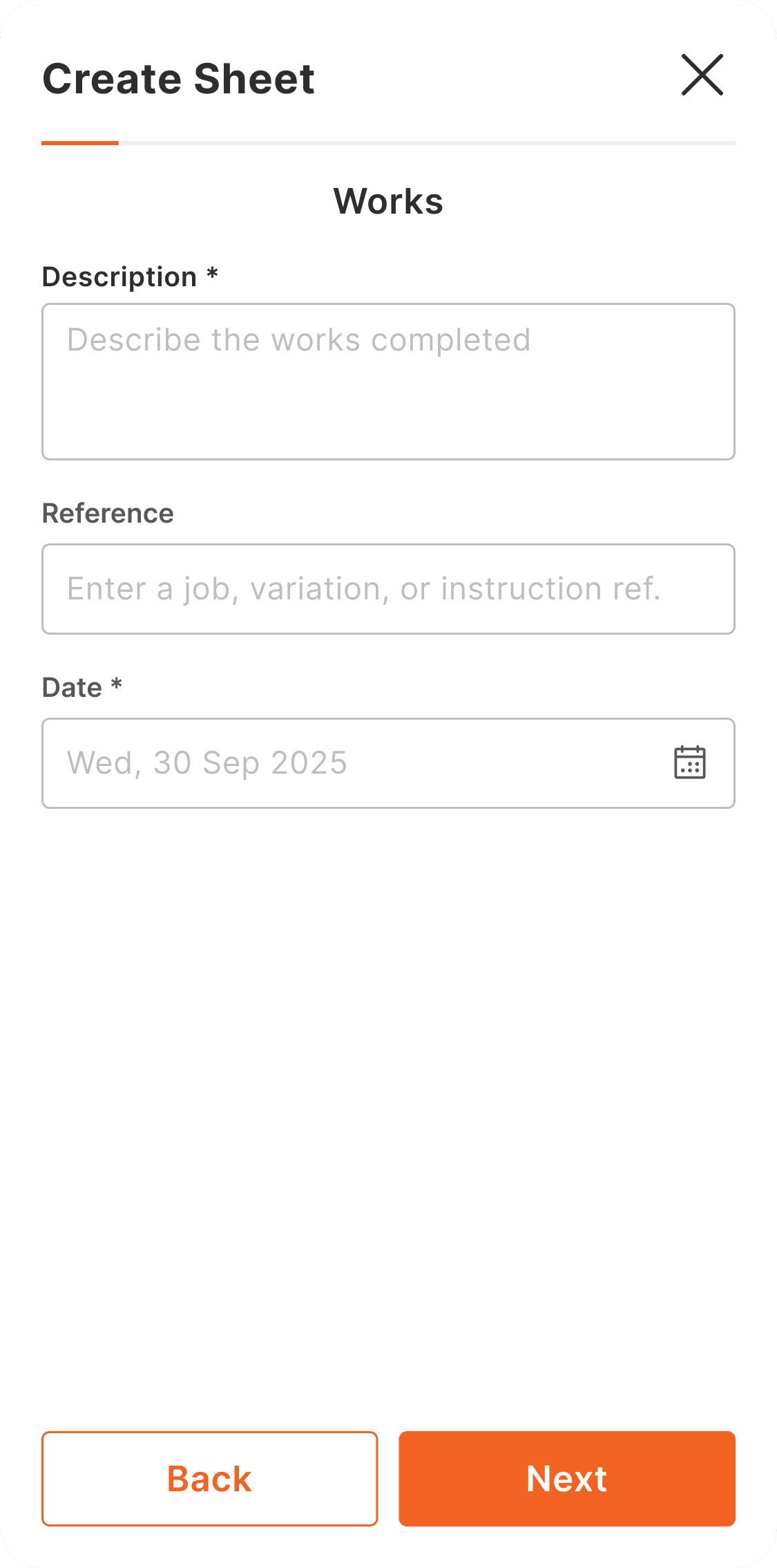 Operatives Create Sheets in Minutes mobile view