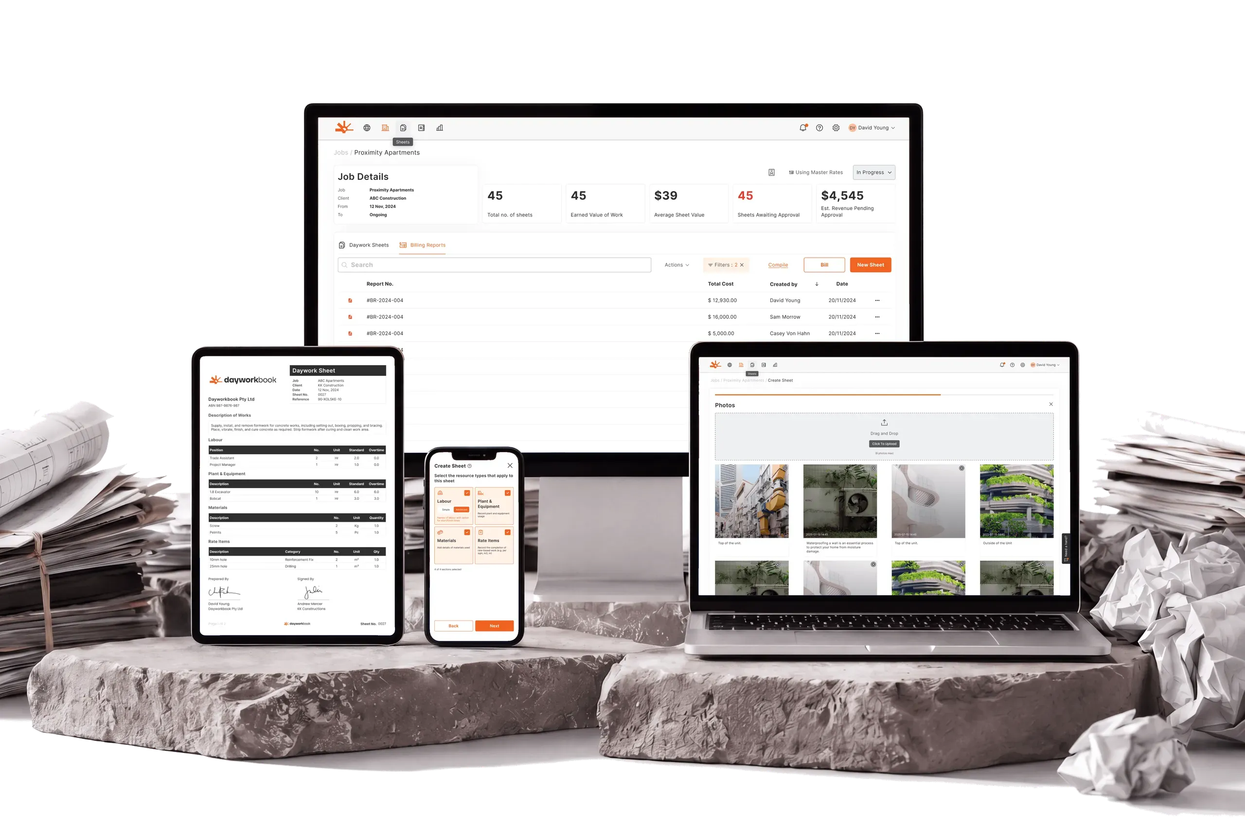Dayworkbook on multiple devices